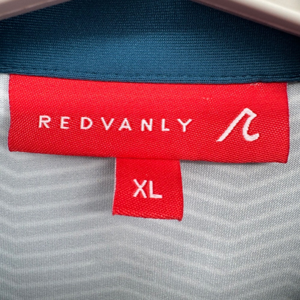 Redvanly Isola Polo Shirt Mens XL Corsair Teal Chevron Zigzag Golf R2383 NEW - Picture 5 of 15
